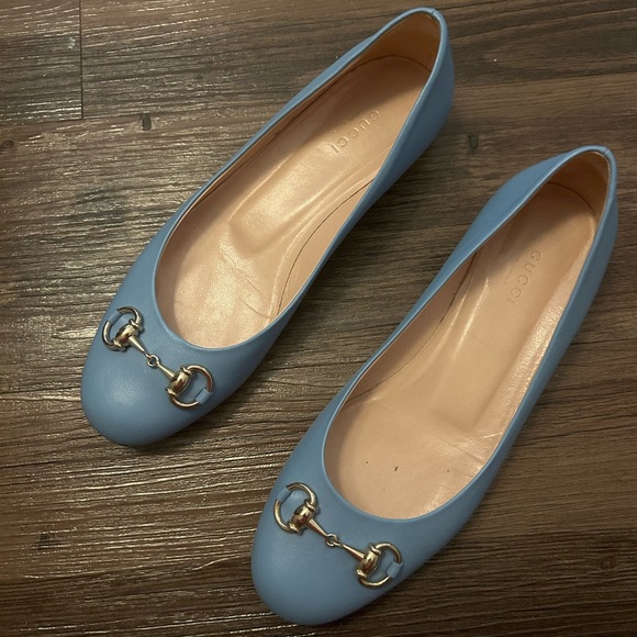 AUTH. GUCCI Horsebit Ballet Flats - Picture 6 of 7